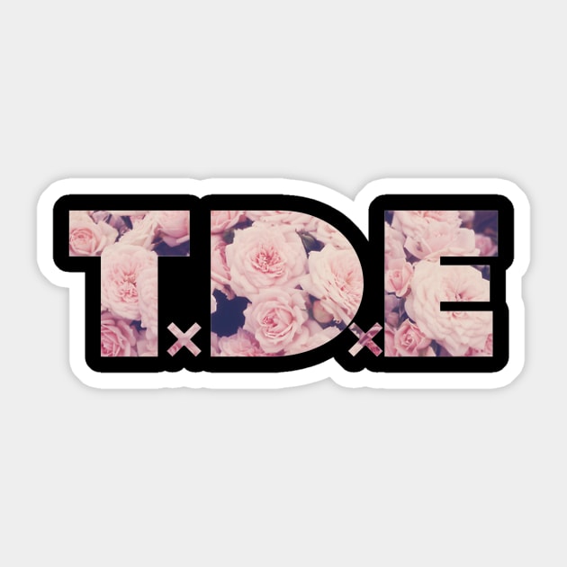 TDE Pink Flowers Logo Sticker by mumfro